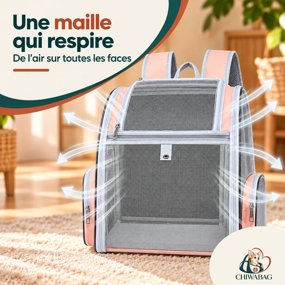 Une maille respirante sur toutes les faces