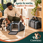 Replier les côtés du sac CHIWABAG après la sortie