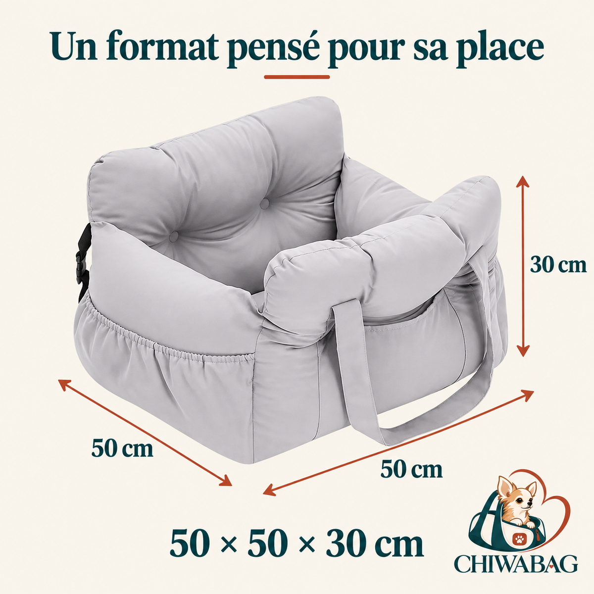 Dimensions du siège auto CHIWABAG, format unique