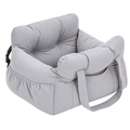 Panier voiture gris pour petit chien sans logo