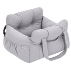 Panier voiture gris pour petit chien sans logo