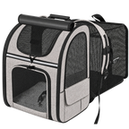 Sac à dos extensible CHIWABAG gris et noir pour chien