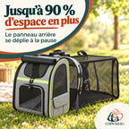 Extension arrière du sac à dos CHIWABAG offrant 90 pour cent d’espace en plus