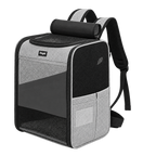 Sac à dos pour chien avec fenêtres en maille, coloris gris