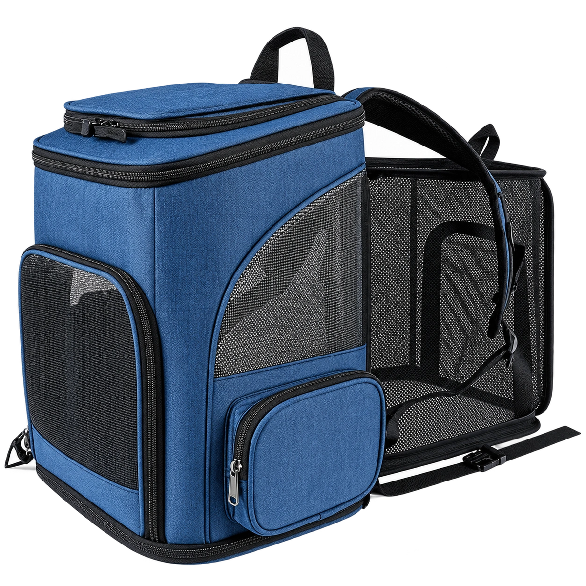 Sac à dos de transport CHIWABAG bleu extensible en filet
