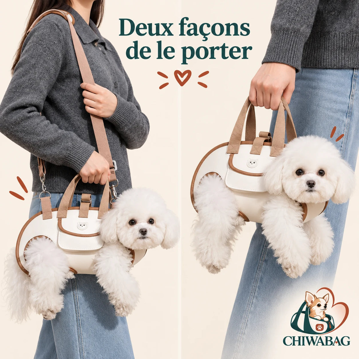 À l'épaule ou à la main, selon le moment