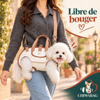 Promenade avec les mains libres grâce au porte-chien à bandoulière