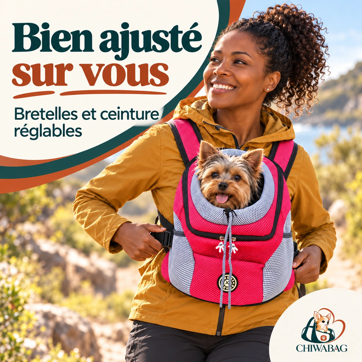 Sac à dos de randonnée CHIWABAG avec bretelles et ceinture réglables