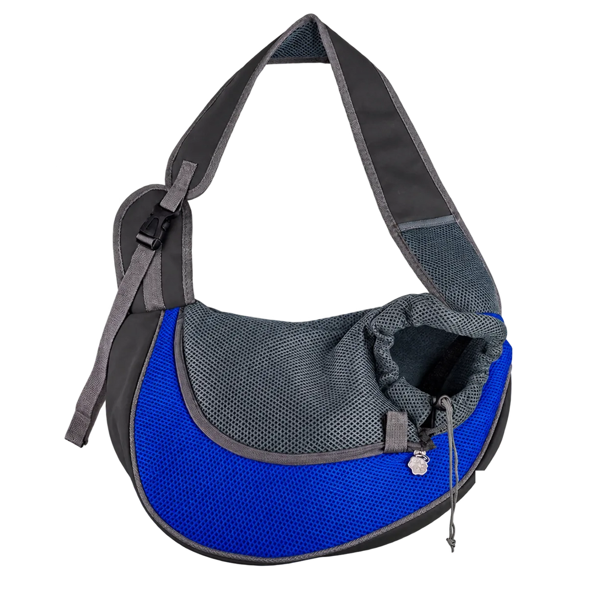 Sac de transport pour chien à bandoulière, coloris bleu
