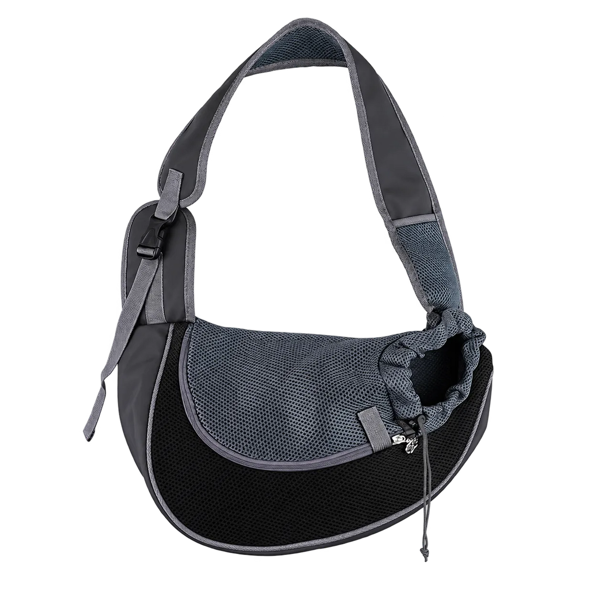 Sac de transport pour chien à bandoulière, coloris noir