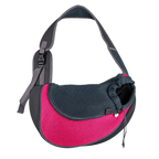 Sac de transport pour chien à bandoulière, coloris rose