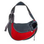 Sac de transport pour chien à bandoulière, coloris rouge