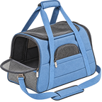 Sac de transport bleu en tissu Oxford sur fond transparent