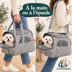 Sac de transport porté à la main puis à l’épaule