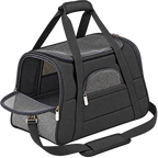 Sac de transport noir en tissu Oxford sur fond transparent