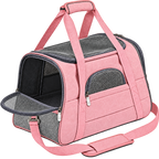 Sac de transport rose en tissu Oxford sur fond transparent