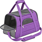 Sac de transport violet en tissu Oxford sur fond transparent