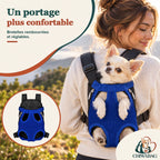 Sac à dos porte-chien ventral, en maille