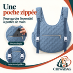 Poche zippée extérieure et attaches réglables du sac ventral de portage pour petit chien