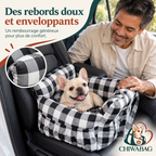 Confort du siège auto CHIWABAG avec un bouledogue