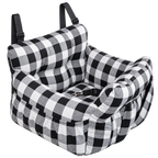Siège auto noir et blanc pour petit chien