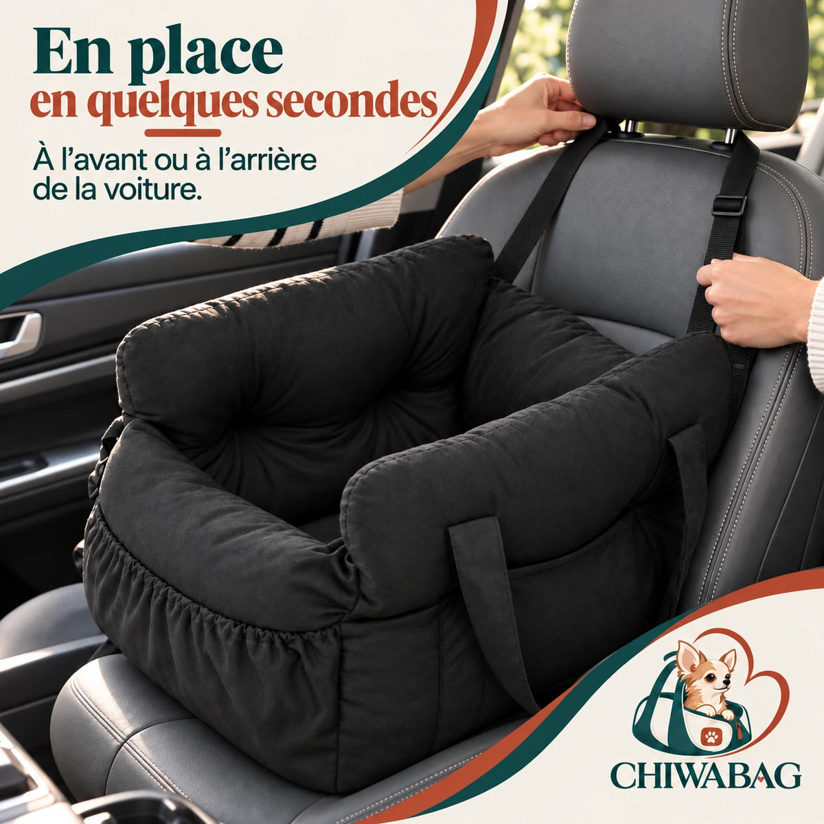 Installation du siège auto CHIWABAG sur la banquette