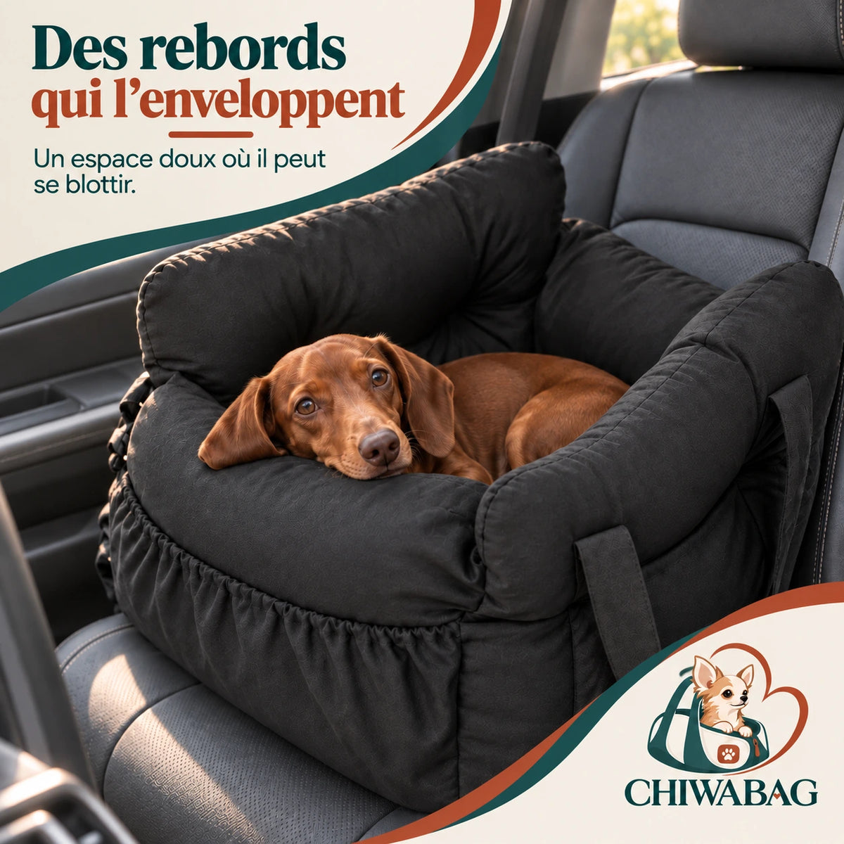 Rebords rembourrés du siège auto CHIWABAG