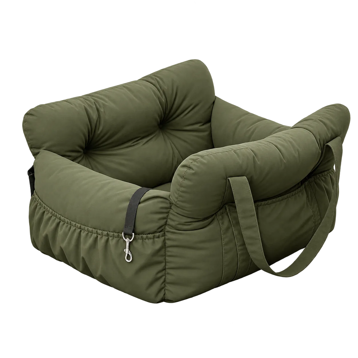 Siège auto pour chien vert en nylon et maille, grande taille